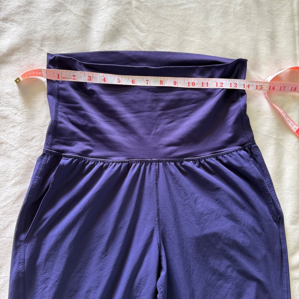Lululemon Om Pants Purple High Rise Yoga Joggers Adjustable Hem Size 6 - Picture 10 of 12